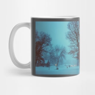 An evening in winter. Mug